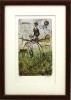 Aleš Vondřich - Dáma na létajícím stroji - umělecký tisk